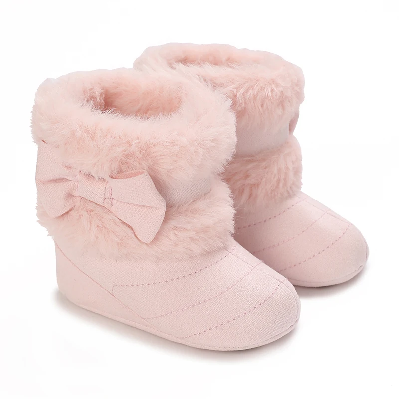 Alternative view of Baby Autumn/Winter Pink Snow Boots 0-18M Girl Baby Warm Cotton Shoes Solid Color First Walking Shoes Children's Shoes