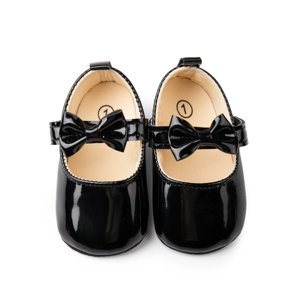 KIDSUN Newborn Baby Shoes Infant Girls Shoes PU Anti-slip Bowknot Classic Princess Dress Shoes Toddler First Walker Crib Shoe