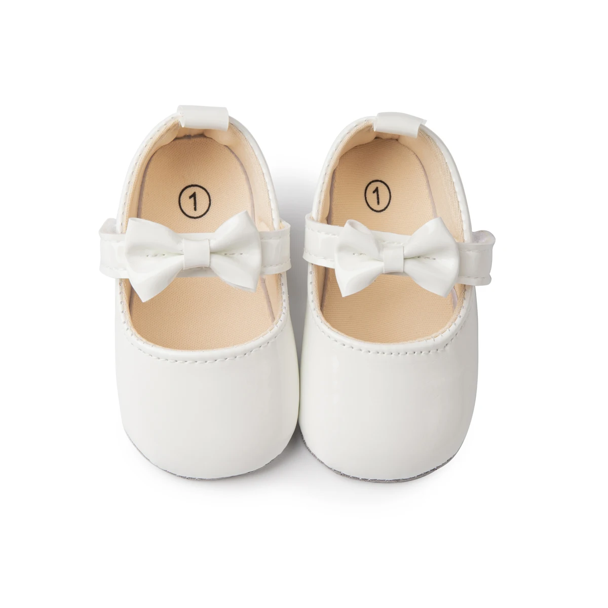 KIDSUN Newborn Baby Shoes Infant Girls Shoes PU Anti-slip Bowknot Classic Princess Dress Shoes Toddler First Walker Crib Shoe