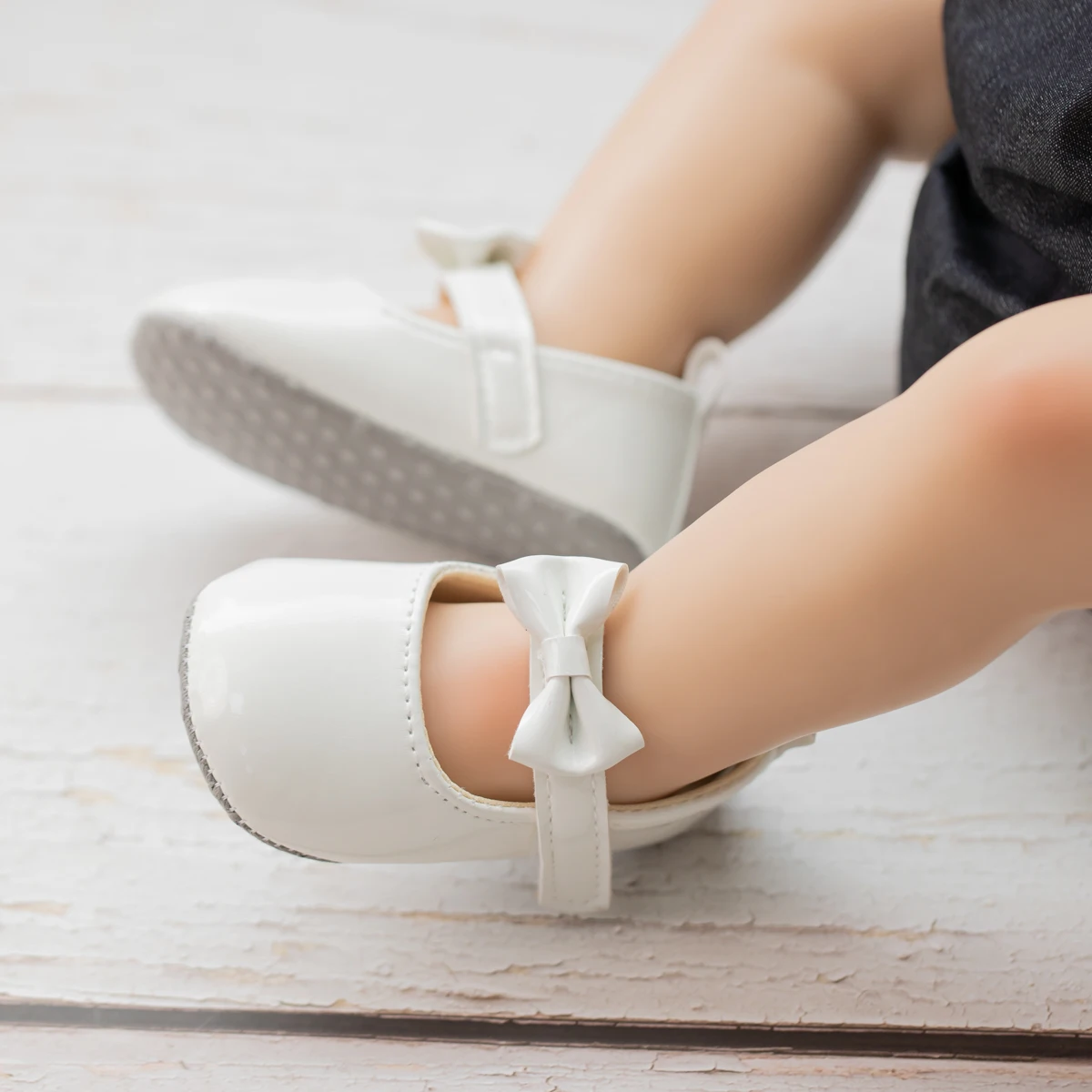 KIDSUN Newborn Baby Shoes Infant Girls Shoes PU Anti-slip Bowknot Classic Princess Dress Shoes Toddler First Walker Crib Shoe