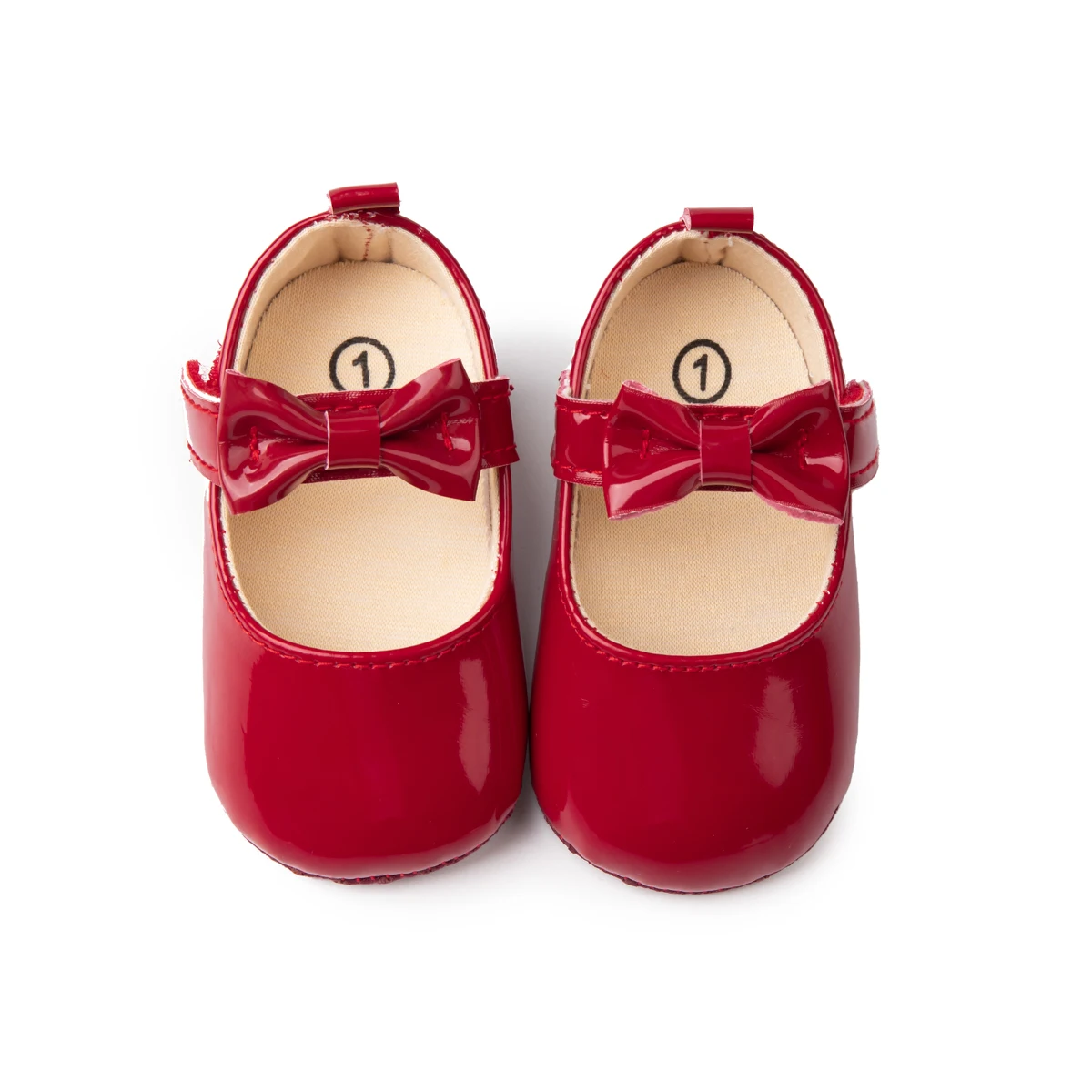 KIDSUN Newborn Baby Shoes Infant Girls Shoes PU Anti-slip Bowknot Classic Princess Dress Shoes Toddler First Walker Crib Shoe