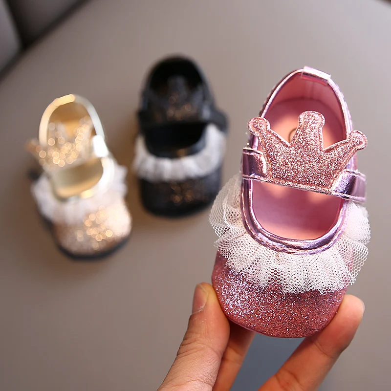 Alternative view of 2023 Summer Fashion Newborn Pink Baby Shoes Non-slip Cloth Bottom Shoes Girl Elegant Breathable Leisure Baby First Walking Shoes