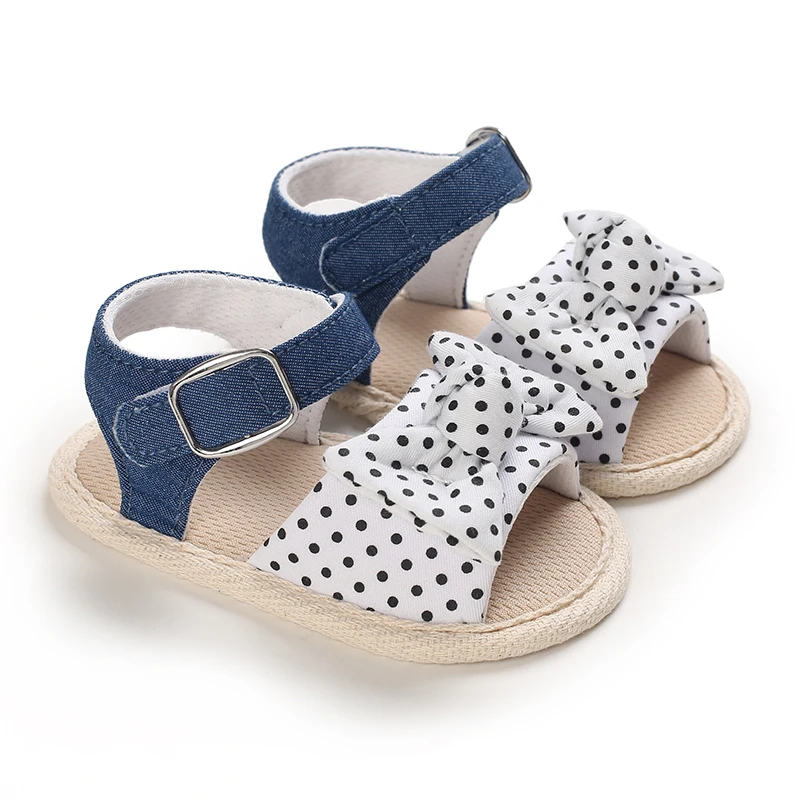 0-18 Months Baby Girls Sweet Flowers Sandals Summer Soft Sole Flat Princess Dress Shoes Infant Non-Slip First Walkers Footwear