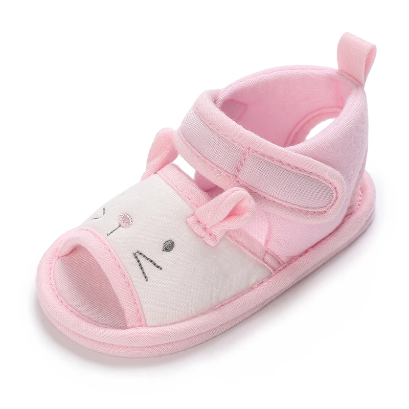 0-18 Months Baby Girls Sweet Flowers Sandals Summer Soft Sole Flat Princess Dress Shoes Infant Non-Slip First Walkers Footwear