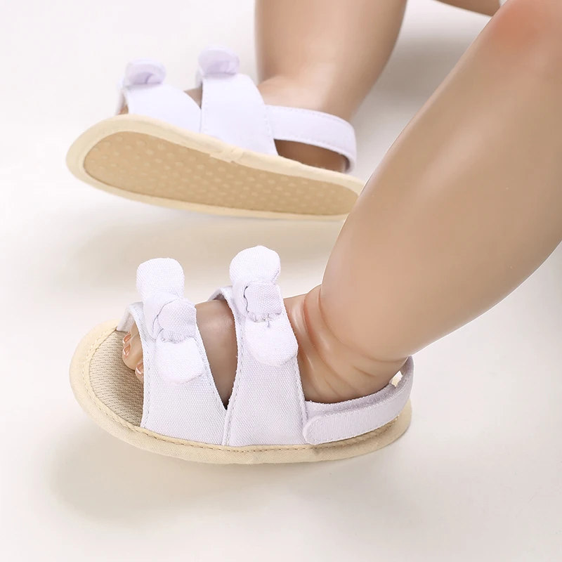0-18 Months Baby Girls Sweet Flowers Sandals Summer Soft Sole Flat Princess Dress Shoes Infant Non-Slip First Walkers Footwear