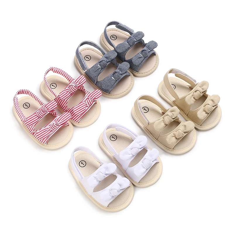 0-18 Months Baby Girls Sweet Flowers Sandals Summer Soft Sole Flat Princess Dress Shoes Infant Non-Slip First Walkers Footwear