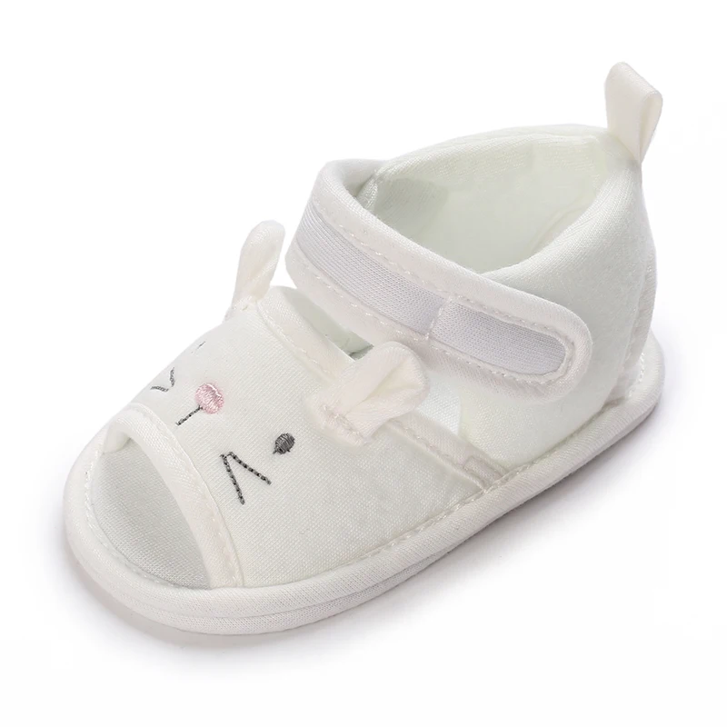 0-18 Months Baby Girls Sweet Flowers Sandals Summer Soft Sole Flat Princess Dress Shoes Infant Non-Slip First Walkers Footwear