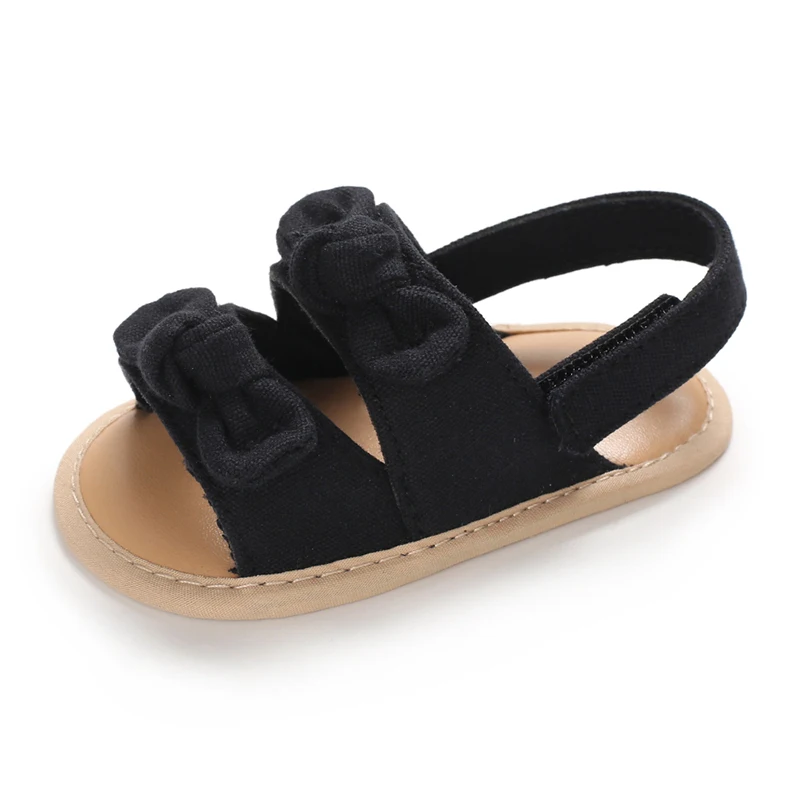 0-18 Months Baby Girls Sweet Flowers Sandals Summer Soft Sole Flat Princess Dress Shoes Infant Non-Slip First Walkers Footwear