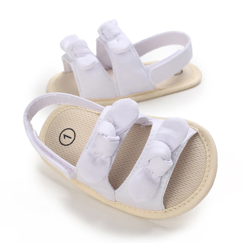 0-18 Months Baby Girls Sweet Flowers Sandals Summer Soft Sole Flat Princess Dress Shoes Infant Non-Slip First Walkers Footwear