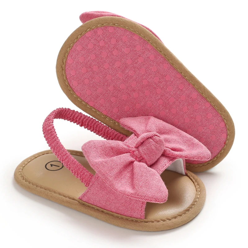 0-18 Months Baby Girls Sweet Flowers Sandals Summer Soft Sole Flat Princess Dress Shoes Infant Non-Slip First Walkers Footwear