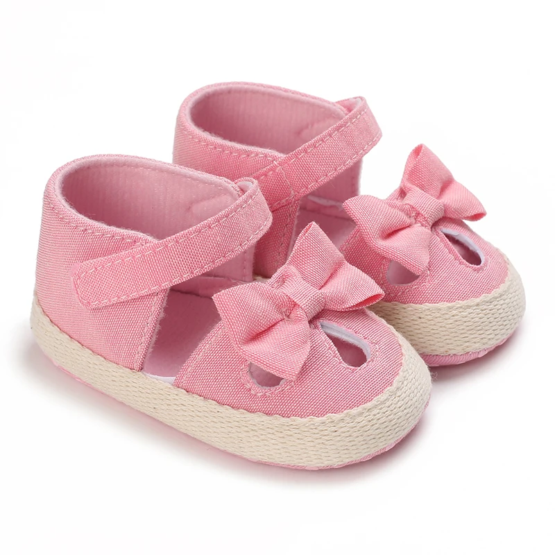 0-18 Months Baby Girls Sweet Flowers Sandals Summer Soft Sole Flat Princess Dress Shoes Infant Non-Slip First Walkers Footwear