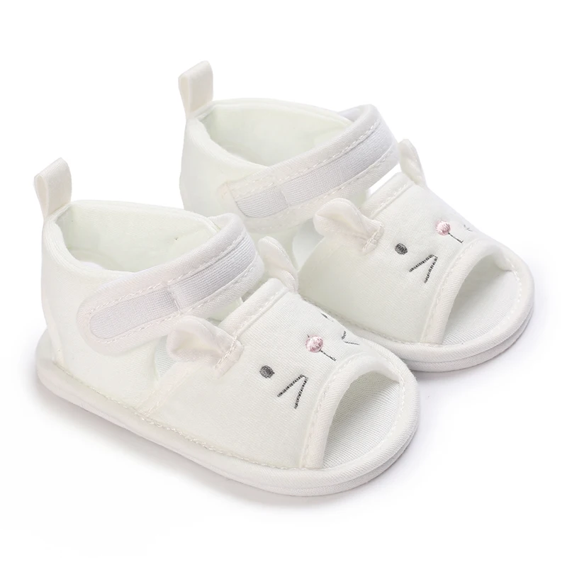 0-18 Months Baby Girls Sweet Flowers Sandals Summer Soft Sole Flat Princess Dress Shoes Infant Non-Slip First Walkers Footwear