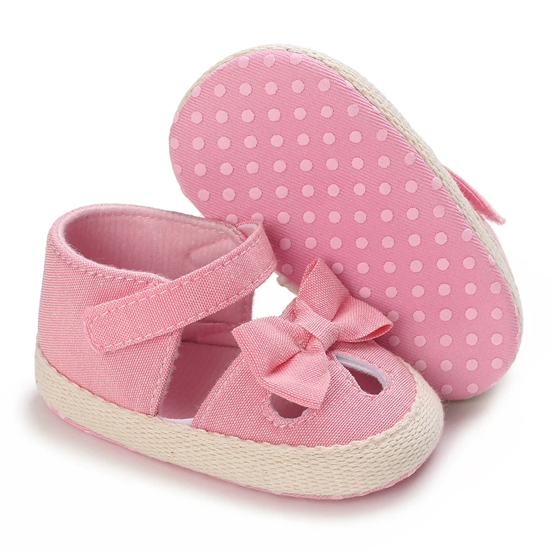 0-18 Months Baby Girls Sweet Flowers Sandals Summer Soft Sole Flat Princess Dress Shoes Infant Non-Slip First Walkers Footwear