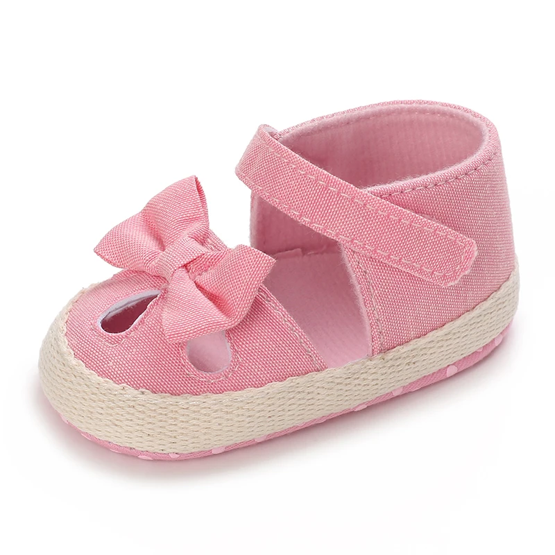 0-18 Months Baby Girls Sweet Flowers Sandals Summer Soft Sole Flat Princess Dress Shoes Infant Non-Slip First Walkers Footwear