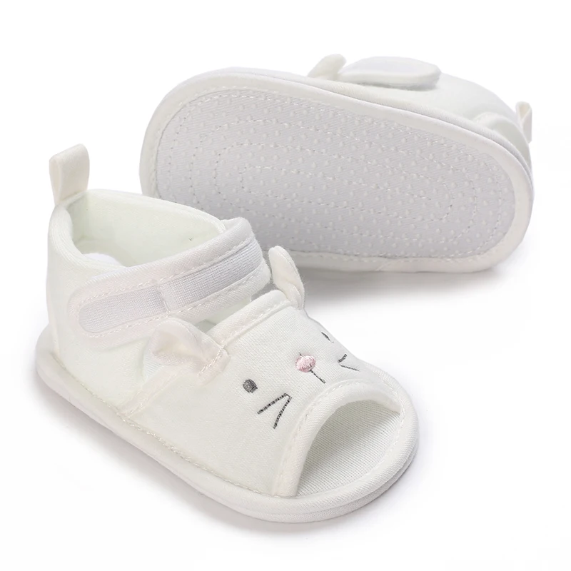 0-18 Months Baby Girls Sweet Flowers Sandals Summer Soft Sole Flat Princess Dress Shoes Infant Non-Slip First Walkers Footwear