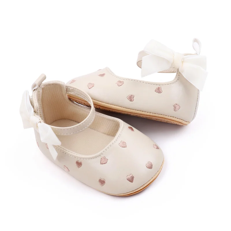 Baby Girl Shoes Cute Bowknot High Quality PU and TPR Sole Anti-slip Toddler Newborn 0-9-18 Months Prewalking Sandal 2024 BJZ3212