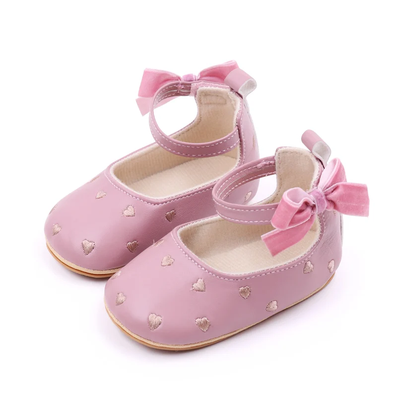 Baby Girl Shoes Cute Bowknot High Quality PU and TPR Sole Anti-slip Toddler Newborn 0-9-18 Months Prewalking Sandal 2024 BJZ3212