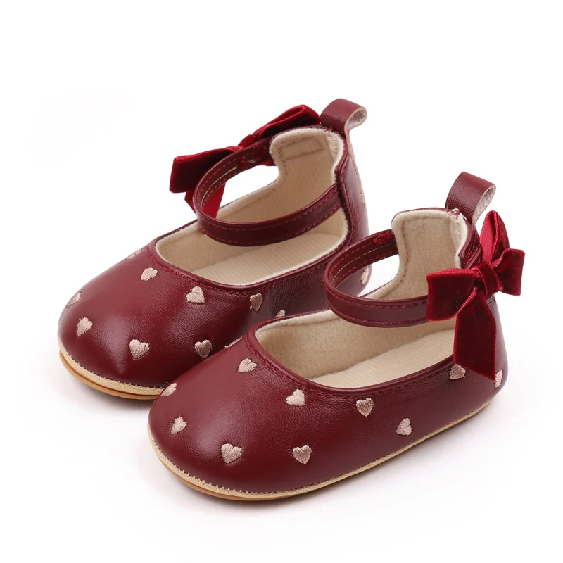 Baby Girl Shoes Cute Bowknot High Quality PU and TPR Sole Anti-slip Toddler Newborn 0-9-18 Months Prewalking Sandal 2024 BJZ3212