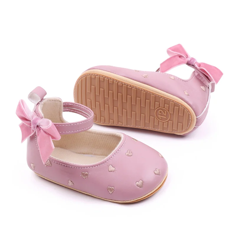 Baby Girl Shoes Cute Bowknot High Quality PU and TPR Sole Anti-slip Toddler Newborn 0-9-18 Months Prewalking Sandal 2024 BJZ3212