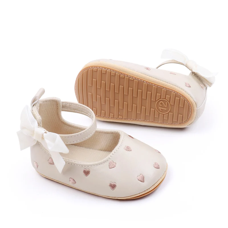 Baby Girl Shoes Cute Bowknot High Quality PU and TPR Sole Anti-slip Toddler Newborn 0-9-18 Months Prewalking Sandal 2024 BJZ3212