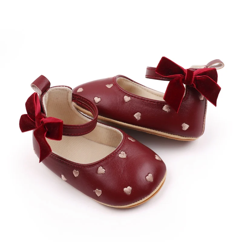 Baby Girl Shoes Cute Bowknot High Quality PU and TPR Sole Anti-slip Toddler Newborn 0-9-18 Months Prewalking Sandal 2024 BJZ3212