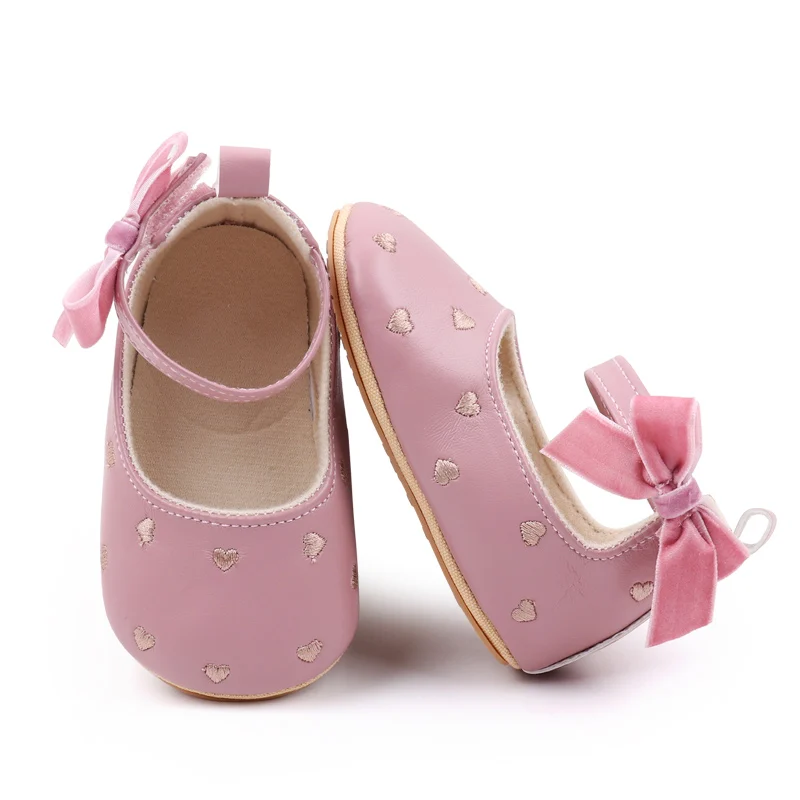 Baby Girl Shoes Cute Bowknot High Quality PU and TPR Sole Anti-slip Toddler Newborn 0-9-18 Months Prewalking Sandal 2024 BJZ3212