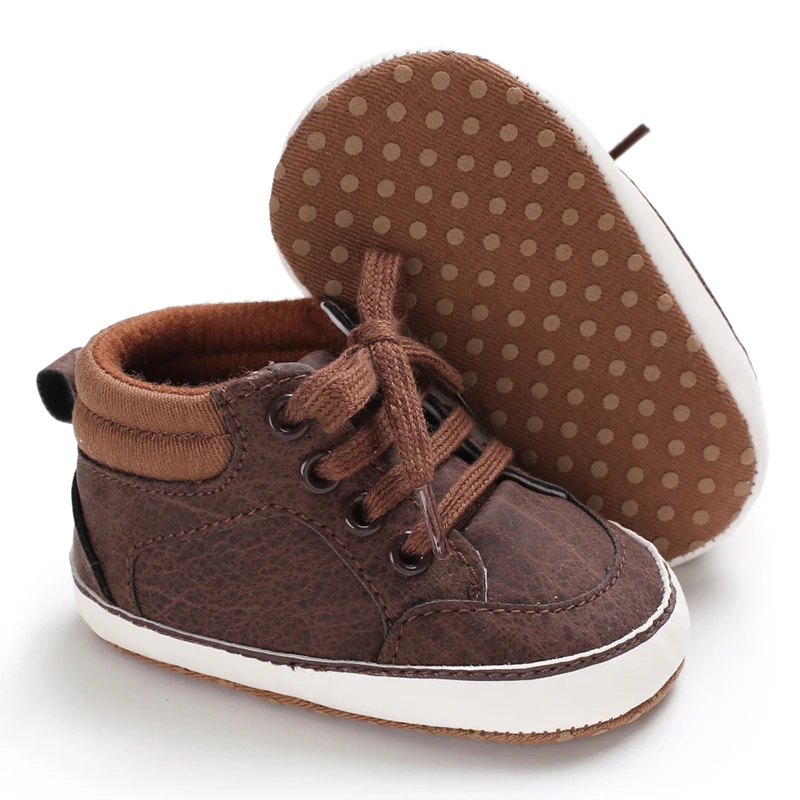 Newborn Male Baby Shoes Soft Soled Crib Shoes Warm Boots Anti Slip Sports Shoes 0-18 Months Old The First Walking Shoe