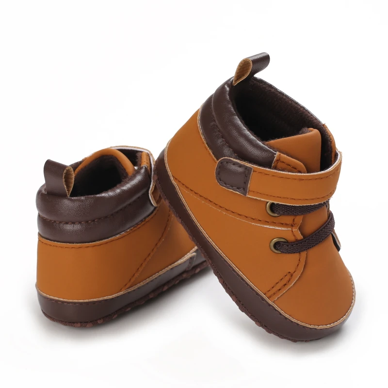 Newborn Male Baby Shoes Soft Soled Crib Shoes Warm Boots Anti Slip Sports Shoes 0-18 Months Old The First Walking Shoe
