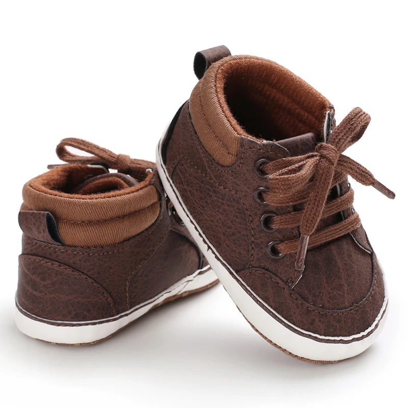 Newborn Male Baby Shoes Soft Soled Crib Shoes Warm Boots Anti Slip Sports Shoes 0-18 Months Old The First Walking Shoe