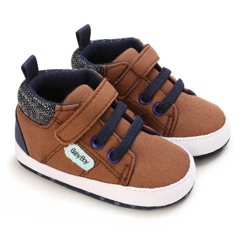 Alternative view of Newborn Male Baby Shoes Soft Soled Crib Shoes Warm Boots Anti Slip Sports Shoes 0-18 Months Old The First Walking Shoe