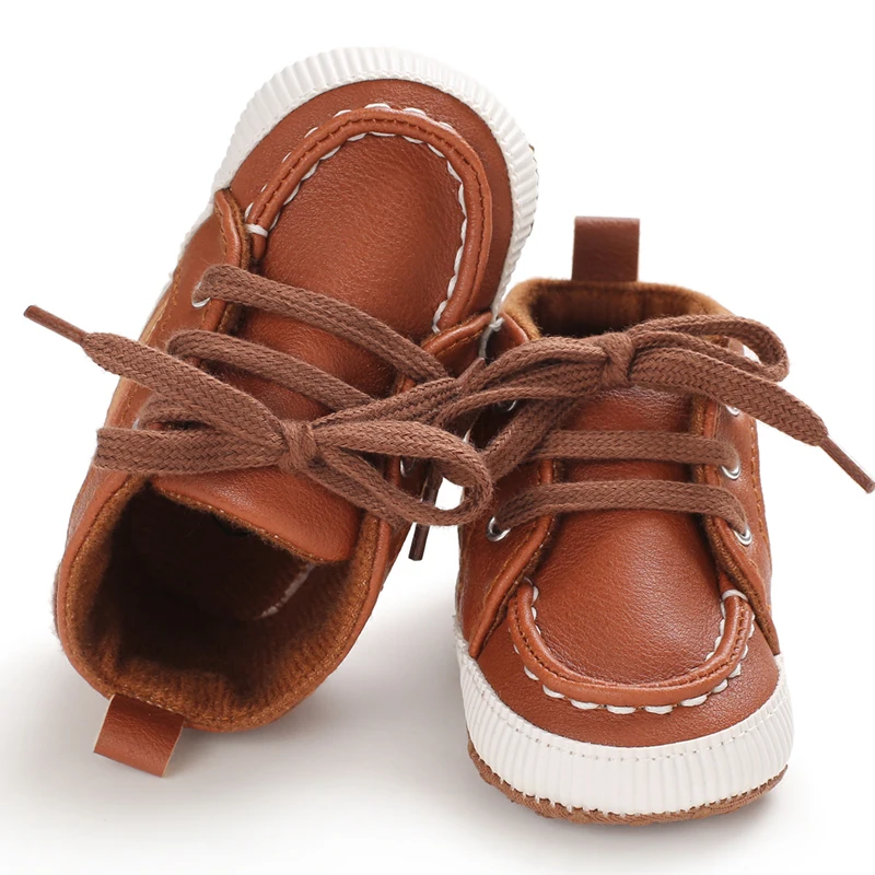 Newborn Male Baby Shoes Soft Soled Crib Shoes Warm Boots Anti Slip Sports Shoes 0-18 Months Old The First Walking Shoe