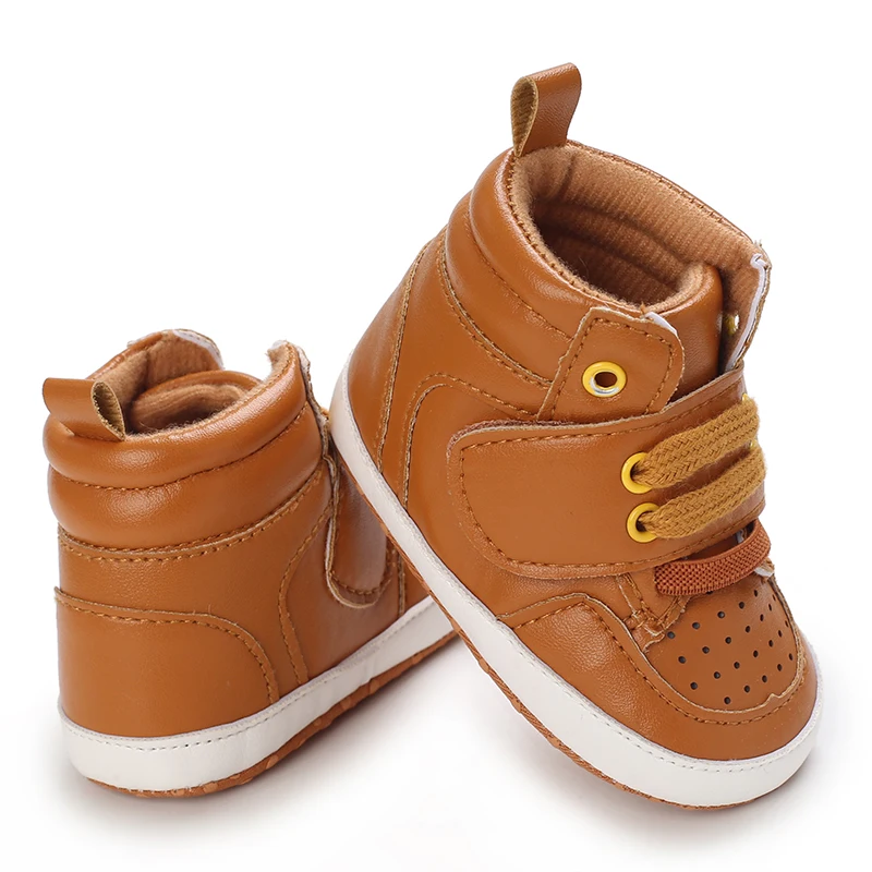 Newborn Male Baby Shoes Soft Soled Crib Shoes Warm Boots Anti Slip Sports Shoes 0-18 Months Old The First Walking Shoe