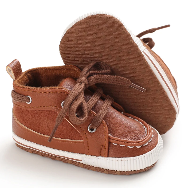 Newborn Male Baby Shoes Soft Soled Crib Shoes Warm Boots Anti Slip Sports Shoes 0-18 Months Old The First Walking Shoe