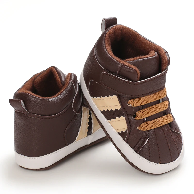 Newborn Male Baby Shoes Soft Soled Crib Shoes Warm Boots Anti Slip Sports Shoes 0-18 Months Old The First Walking Shoe