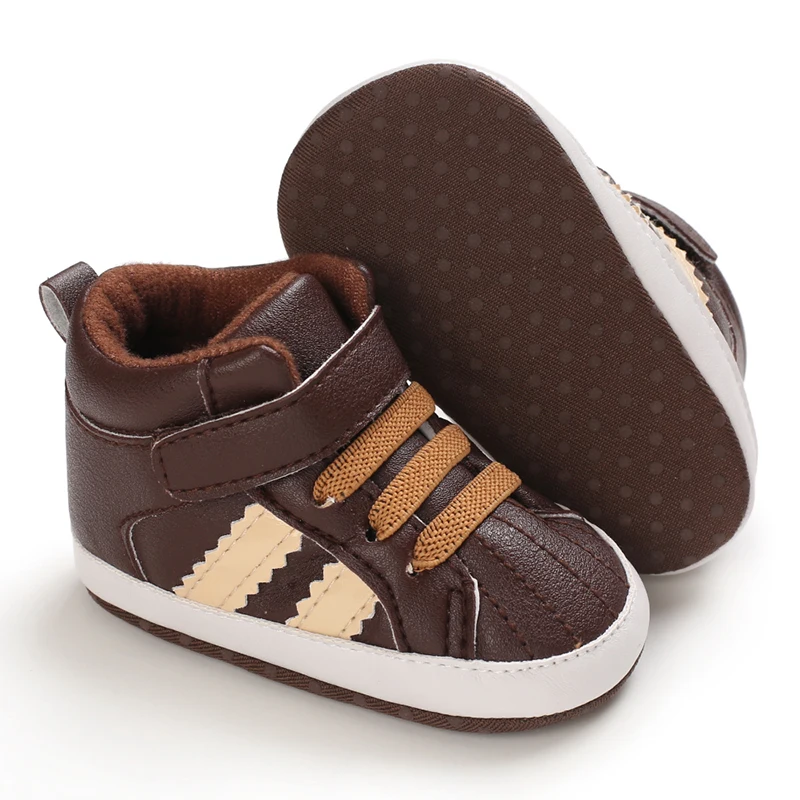 Newborn Male Baby Shoes Soft Soled Crib Shoes Warm Boots Anti Slip Sports Shoes 0-18 Months Old The First Walking Shoe