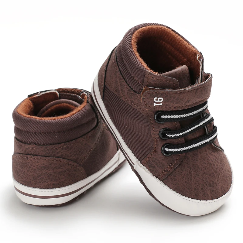 Newborn Male Baby Shoes Soft Soled Crib Shoes Warm Boots Anti Slip Sports Shoes 0-18 Months Old The First Walking Shoe