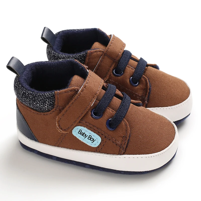 Newborn Male Baby Shoes Soft Soled Crib Shoes Warm Boots Anti Slip Sports Shoes 0-18 Months Old The First Walking Shoe