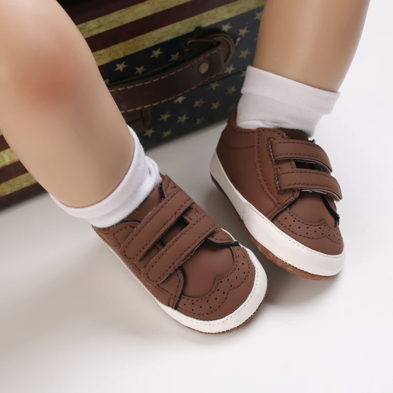 Newborn Male Baby Shoes Soft Soled Crib Shoes Warm Boots Anti Slip Sports Shoes 0-18 Months Old The First Walking Shoe