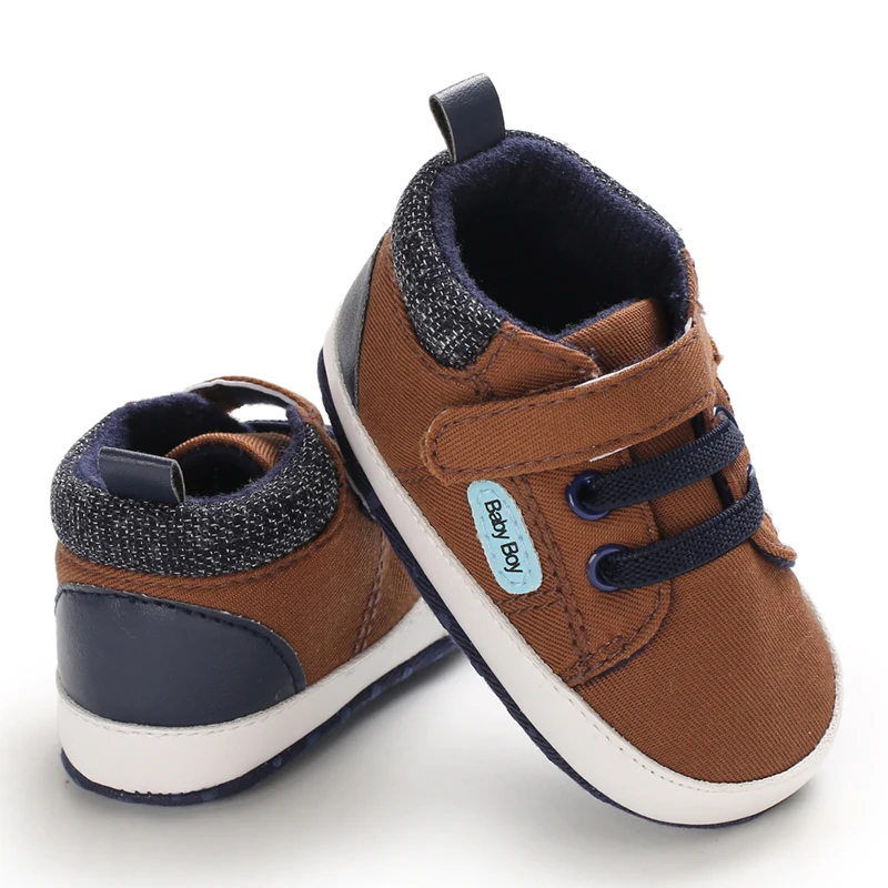 Newborn Male Baby Shoes Soft Soled Crib Shoes Warm Boots Anti Slip Sports Shoes 0-18 Months Old The First Walking Shoe