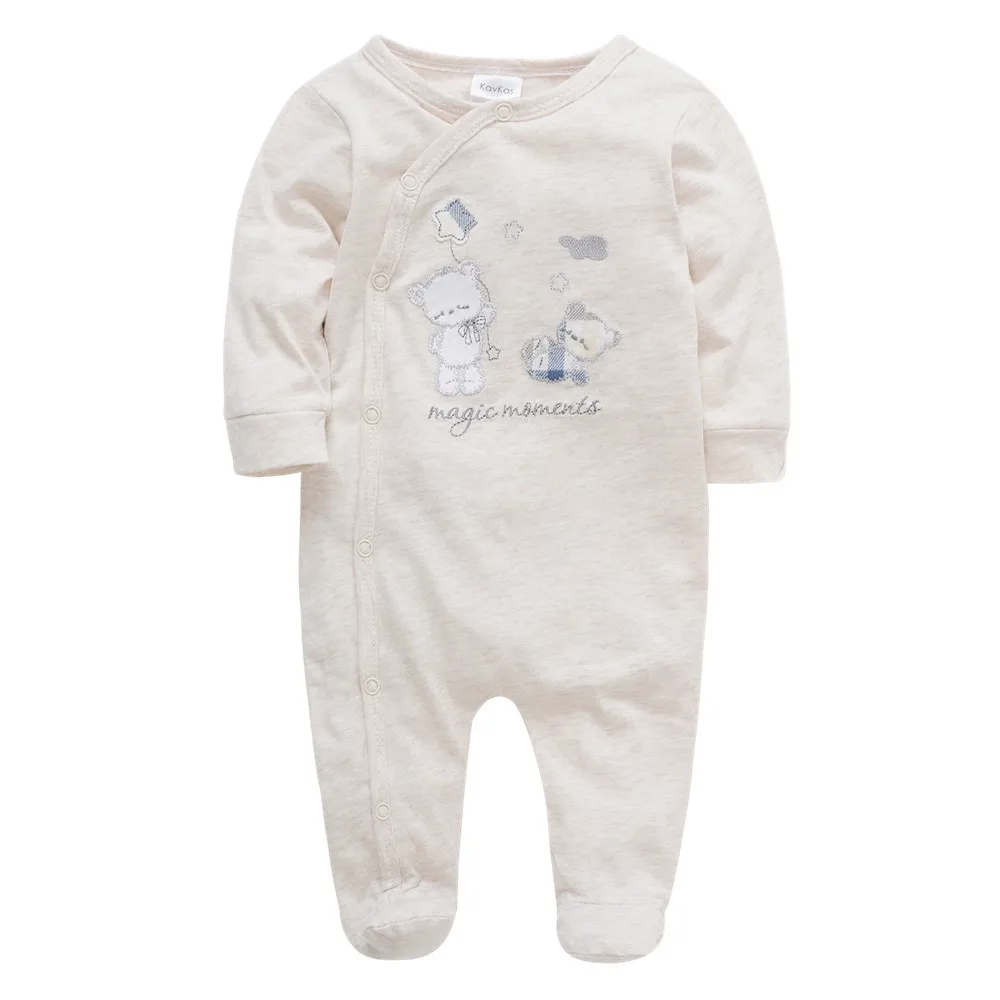 Newborn Baby Boys Romper 100% Cotton Long Sleeve Overalls 0-12 Months Cartoon Design Child Costume