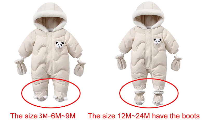 Winter Baby Rompers Solid Color Cartoon Jumpsui Built-in Fleece Thermal Coveralls Newborn Babies Thickened Outdoor Snow Suit Winter Baby Rompers Solid Color Cartoon Jumpsui Built-in Fleece Thermal Coveralls Newborn Babies Thickened Outdoor Snow Suit