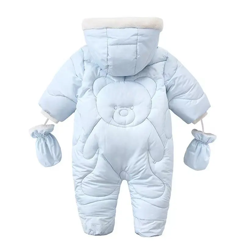 Winter Baby Rompers Solid Color Cartoon Jumpsui Built-in Fleece Thermal Coveralls Newborn Babies Thickened Outdoor Snow Suit Winter Baby Rompers Solid Color Cartoon Jumpsui Built-in Fleece Thermal Coveralls Newborn Babies Thickened Outdoor Snow Suit