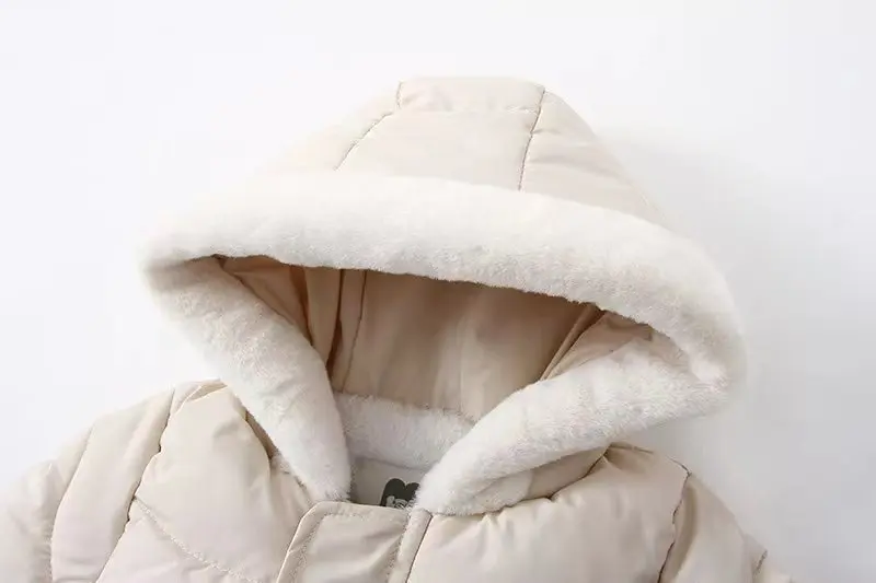 Winter Baby Rompers Solid Color Cartoon Jumpsui Built-in Fleece Thermal Coveralls Newborn Babies Thickened Outdoor Snow Suit Winter Baby Rompers Solid Color Cartoon Jumpsui Built-in Fleece Thermal Coveralls Newborn Babies Thickened Outdoor Snow Suit