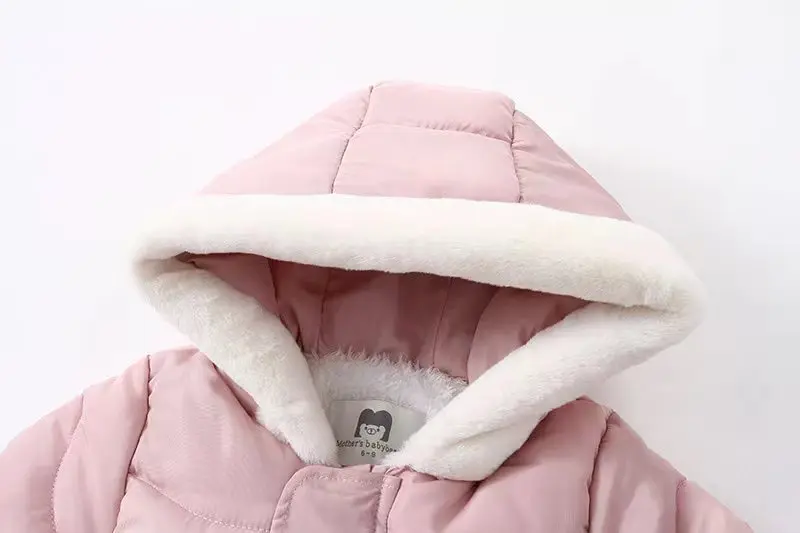 Winter Baby Rompers Solid Color Cartoon Jumpsui Built-in Fleece Thermal Coveralls Newborn Babies Thickened Outdoor Snow Suit Winter Baby Rompers Solid Color Cartoon Jumpsui Built-in Fleece Thermal Coveralls Newborn Babies Thickened Outdoor Snow Suit