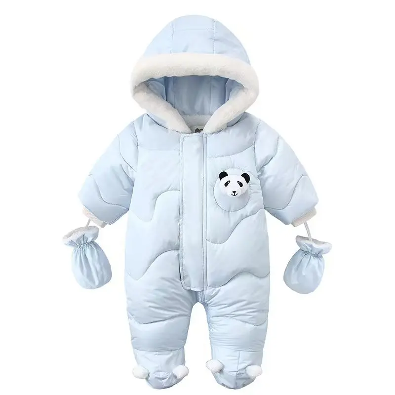Winter Baby Rompers Solid Color Cartoon Jumpsui Built-in Fleece Thermal Coveralls Newborn Babies Thickened Outdoor Snow Suit Winter Baby Rompers Solid Color Cartoon Jumpsui Built-in Fleece Thermal Coveralls Newborn Babies Thickened Outdoor Snow Suit