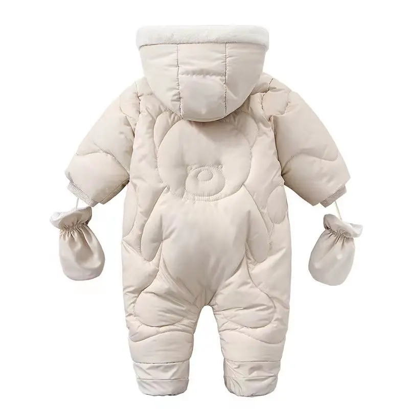 Winter Baby Rompers Solid Color Cartoon Jumpsui Built-in Fleece Thermal Coveralls Newborn Babies Thickened Outdoor Snow Suit Winter Baby Rompers Solid Color Cartoon Jumpsui Built-in Fleece Thermal Coveralls Newborn Babies Thickened Outdoor Snow Suit