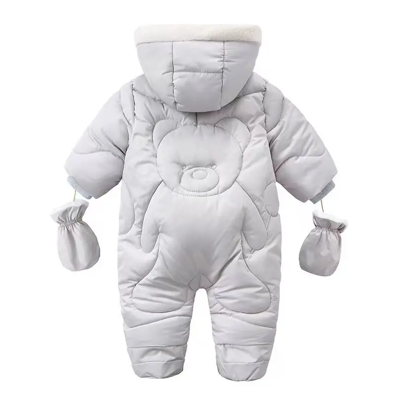 Winter Baby Rompers Solid Color Cartoon Jumpsui Built-in Fleece Thermal Coveralls Newborn Babies Thickened Outdoor Snow Suit Winter Baby Rompers Solid Color Cartoon Jumpsui Built-in Fleece Thermal Coveralls Newborn Babies Thickened Outdoor Snow Suit