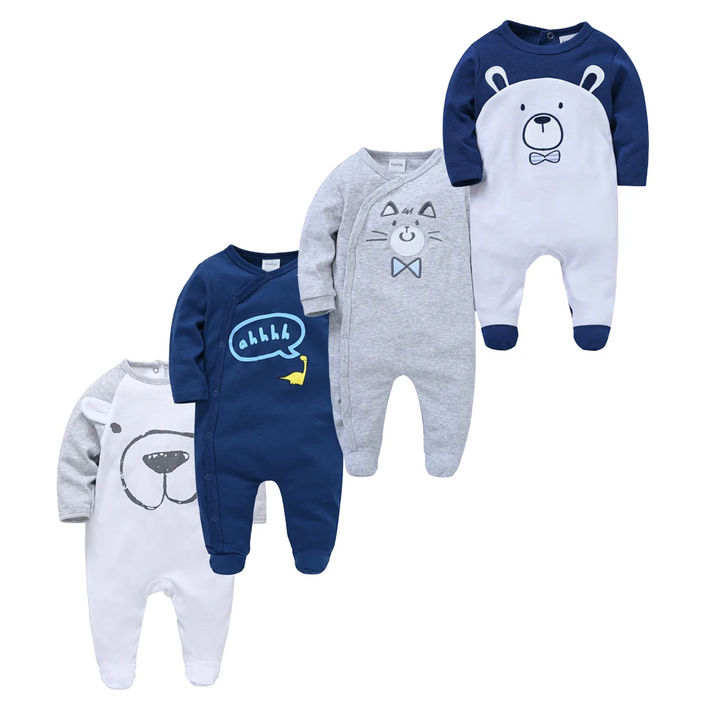 Alternative view of Kavkas Baby Boy Rompers 3/4 Pcs/lot Newborn Cotton Girls Clothes Long Sleeve Summer Soft Jumpsuit O-neck 0-12m Onesie Clothing
