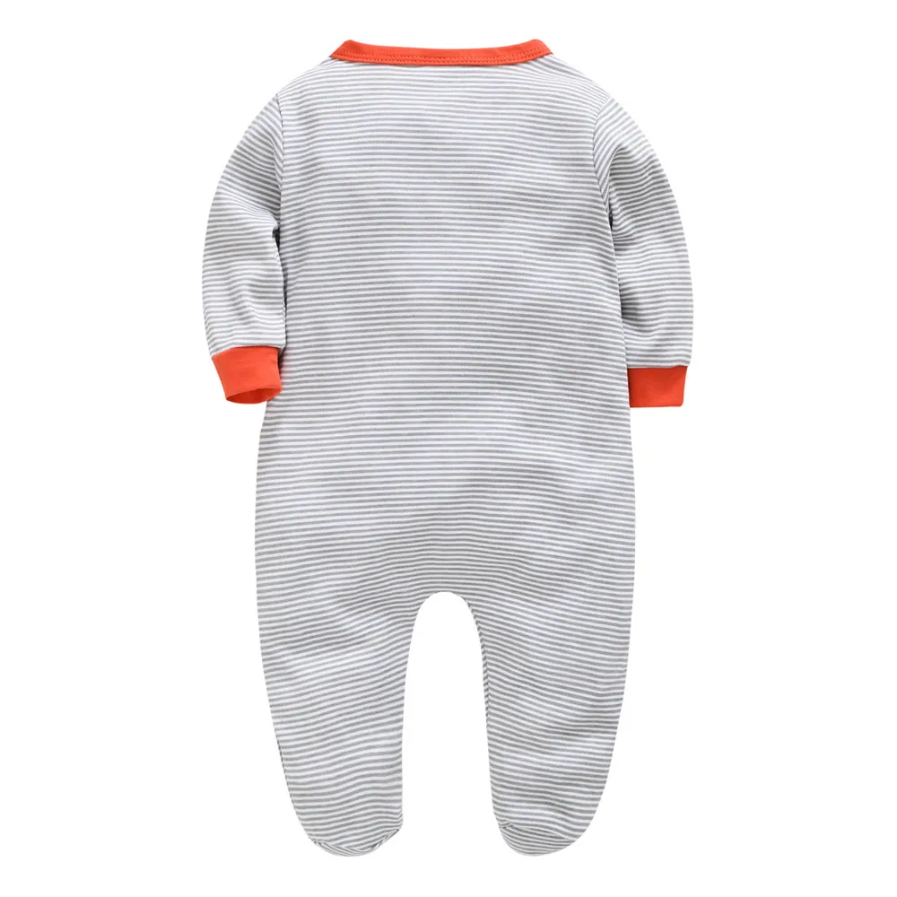 Alternative view of Kavkas Long Sleeve Newborn Cotton Baby Boy Romper 0-12 Months O-Neck Cartoon Print Casual Baby Clothes