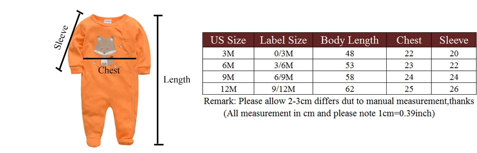 Kavkas Long Sleeve Newborn Cotton Baby Boy Romper 0-12 Months O-Neck Cartoon Print Casual Baby Clothes